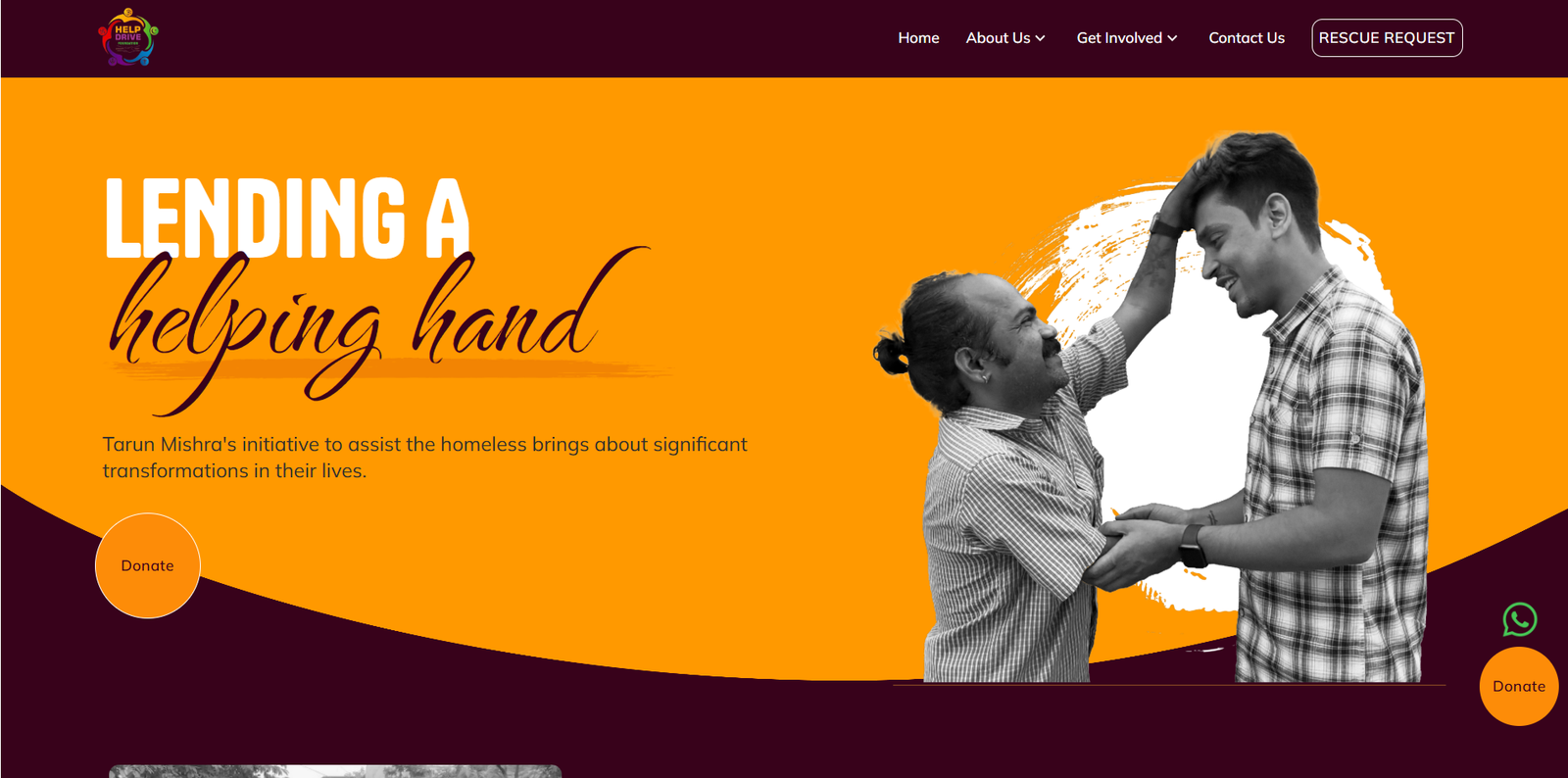 Help Drive Foundation website design