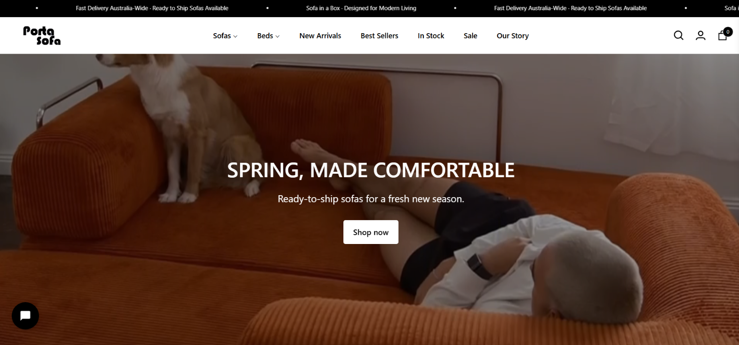 Porta Sofa website design