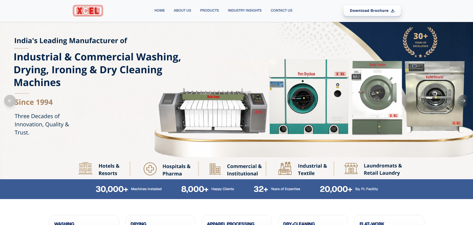 Xcel website design